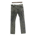 【中古】シャリーフ CHEMICAL DENIM JQ SKINNY PANTS ケミカル デニム スキニー パンツ ジーンズ ジャガード メンズ 3 L相当 ブラック系 SHAREEF ズボン DM11238■