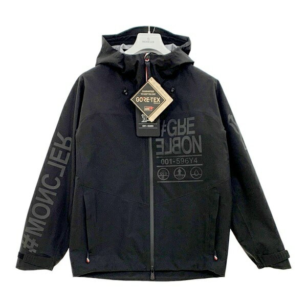 【中古】MONCLER GRENOBLE FEL JACKET グルノーブル ナイロンジャケット ウインドブレーカー 1A00001 596Y4 GORE-TEX 付属品付 メンズ 2 L相当 ブラック モンクレール アウター DM11194■