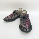 【中古】adidas YEEZY BOOST 350 V2 YECHEIL FW5190 イージー ブースト イェチェイル スニーカー シューズ メンズ 27.5cm ブラック系 アディダス 靴 DF11295■(4)
