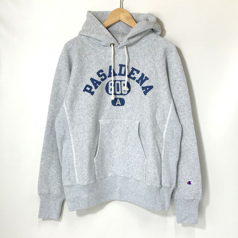 【中古】 Champion REVERS WEAVE STANDARD SWEAT SHIRT C3-G102 リバースウィ―ブ スウェット パーカー フーディー メンズ タグ付き 古着 Lサイズ グレー チャンピオン トップス A4280◆