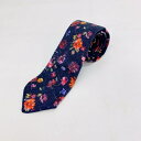 【中古】エンジニアードガーメンツ Neck Tie Floral Sheeting 花柄 ネクタイ コットン アメリカ製 メンズ ネイビー Engineered Garments 服飾 DF11307■