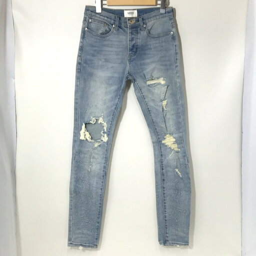 【中古】 MINTCREW スキニーデニムパンツ ジーンズ ダメージ加工 Gパン カジュアル パンツ デニム 古着 メンズ サイズ28 Sサイズ相当 インディゴ ミントクルー ボトムス A10805◆ 【中古】 MINTCREW スキニーデニムパンツ ジーンズ ダメージ加工 Gパン カジュアル パンツ デニム 古着 メンズ サイズ28 Sサイズ相当 インディゴ ミントクルー ボトムス A10805◆