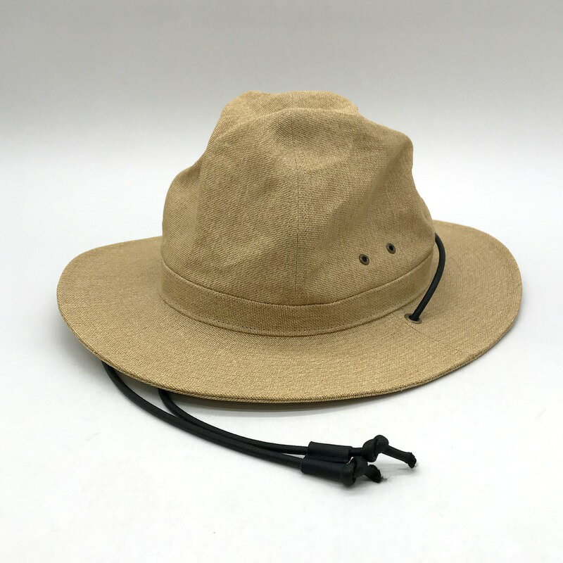 【中古】 RACAL マウンテンハット ペーパークロス コード付き 帽子 UV対策 レジャー アウトドア カジュアル メンズ Lサイズ ベージュ ラカル B11064◆