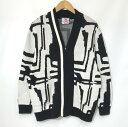 【中古】 SON OF THE CHEESE ニット カーディガン 美品 SC2220-CT03 ジップカーディガン 幾何学模様 長袖 カジュアル 古着 メンズ...