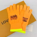 【中古】LOUIS VUITTON MP2371 ゴン アールジービー グローブ 軍手 手袋 ナイロン ポップアップ限定 箱付き メンズ オレンジ ルイヴィトン...