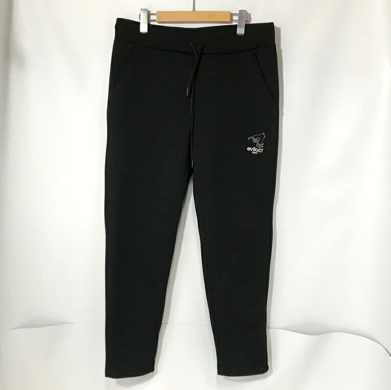 【中古】 EVILACT Double Knit Pants ダンボールニットパンツ スウェットパンツ シティユース トレーニング カジュアル 古着 メンズ Lサイズ ブラック イーブルアクト ボトムス A12315◆