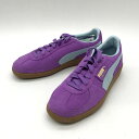 【中古】 PUMA PALERMO スニーカー 新品同様 39646316 ローカット シューズ テラススタイル レトロデザイン カジュアル メンズ 28cm パープル プーマ 靴 B12558◆