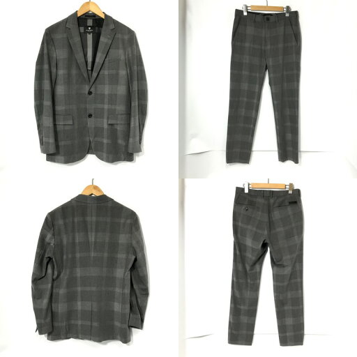 【中古】 BLACK LABEL CRESTBRIDGE セットアップ スーツ シングル 2ボタン 背抜き 春夏 上Mサイズ 下Sサイズ メンズ ジャケットMサイズ パンツSサイズ グレー ブラックレーベル クレストブリッジ 衣類 A13178◆ 【中古】 BLACK LABEL CRESTBRIDGE セットアップ スーツ シングル 2ボタン 背抜き 春夏 上Mサイズ 下Sサイズ メンズ ジャケットMサイズ パンツSサイズ グレー ブラックレーベル クレストブリッジ 衣類 A13178◆