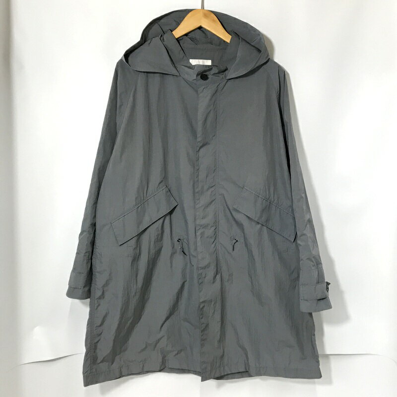 【中古】 STILL BY HAND 塩縮ナイロンフードコート CO 03211 ナイロンジャケット 薄手 フーディー 無地 カジュアル 古着 メンズ サイズ48 Lサイズ相当 グレー スティルバイハンド アウター A13243◆