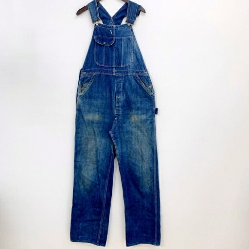 【中古】50s 60s ビンテージ ヴィンテージ 古着 デニム オーバーオール ペインターパンツ ジーンズ サロペット ボトムス メンズ インディゴ ズボン DM14606■ 【中古】50s 60s ビンテージ ヴィンテージ 古着 デニム オーバーオール ペインターパンツ ジーンズ サロペット ボトムス メンズ インディゴ ズボン DM14606■