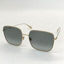 【中古】Christian Dior サングラス 0001L 59□18 145 アイウェア 眼鏡 メガネ めがね スクエア型 カラーレンズ 紫外線対策 旅行 ドライブ カジュアル レディース ゴールド クリスチャンディオール 服飾 DF14966■
