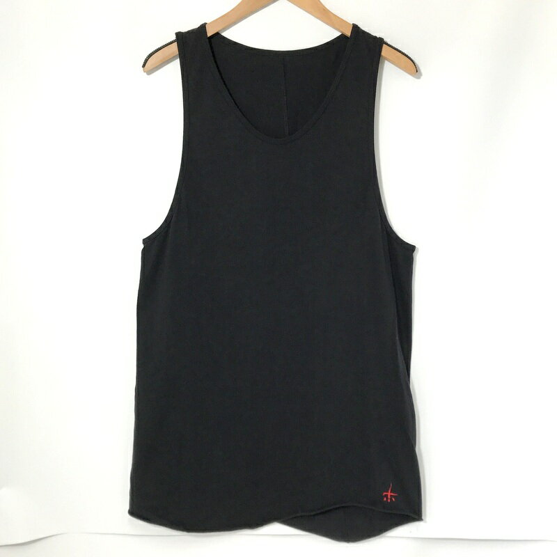 【中古】 CVTVLIST タンクトップ ノースリーブ ワンポイント 刺繍 無地 シンプル カジュアル 古着 メンズ ブラック カタリスト トップス A1356...