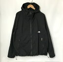 【中古】 THE NORTH FACE コンパクトジャケット NP72230 軽量シェルジャケット マウンテンパーカー ナイロン カジュアル 古着 メンズ XLサイズ ブラック ザノースフェイス アウター A13483◆(4)