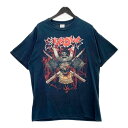 exodus THRASH DOMINATION 2014 バンド Tシャツ バンT 兜 武士 プリント 半袖 カットソー クルーネック コットン アメカジ