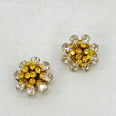 DOLCE & GABBANA ドルチェアンドガッバーナ イヤリング クリップ型 アクセサリー ジュエリー フラワー レディース イエロー 服飾小物 DF15858■【中古】