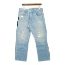 【中古】LEVI'S FENOM リーバイス フェノム FRAGMENT 207 DISCO Denim Pants デニム パンツ FM207-0050 ダメージ加工 メンズ 34インチ ブルー ズボン DM16161■