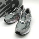 【中古】 NEW BALANCE ニューバランス スニーカー M990GL6 新品同様 箱付き タグ付き 26.5cm グレー 靴 B14244◆