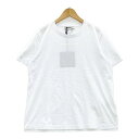 【中古】S MAXMARA エス マックスマーラ Tシャツ 新品同様 LUSSO サマー フィーリング コットン ロゴ 半袖 カットソー レディース Lサイズ ホワイト トップス IL15893■