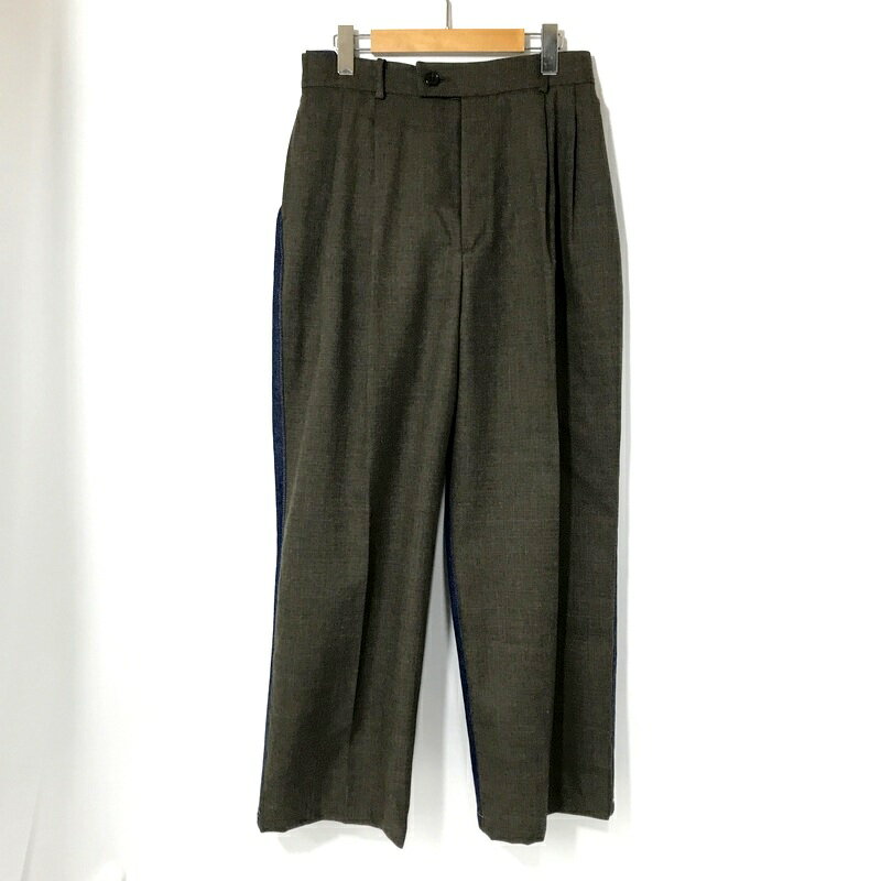 【中古】 INSCRIRE アンスクリア スラックス デニムパンツ Hybrid Denim Pants I24AW-PT105 サイズ4 Mサイズ相当 カーキブラウン インディゴ ボトムス A14312◆