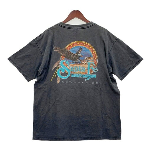【中古】Harley Davidson ハーレーダビッドソン 1999 Tシャツ 半袖 カットソー Santa Fe サンタフェ メンズ XLサイズ ブラック トップス DM16450■ 【中古】Harley Davidson ハーレーダビッドソン 1999 Tシャツ 半袖 カットソー Santa Fe サンタフェ メンズ XLサイズ ブラック トップス DM16450■