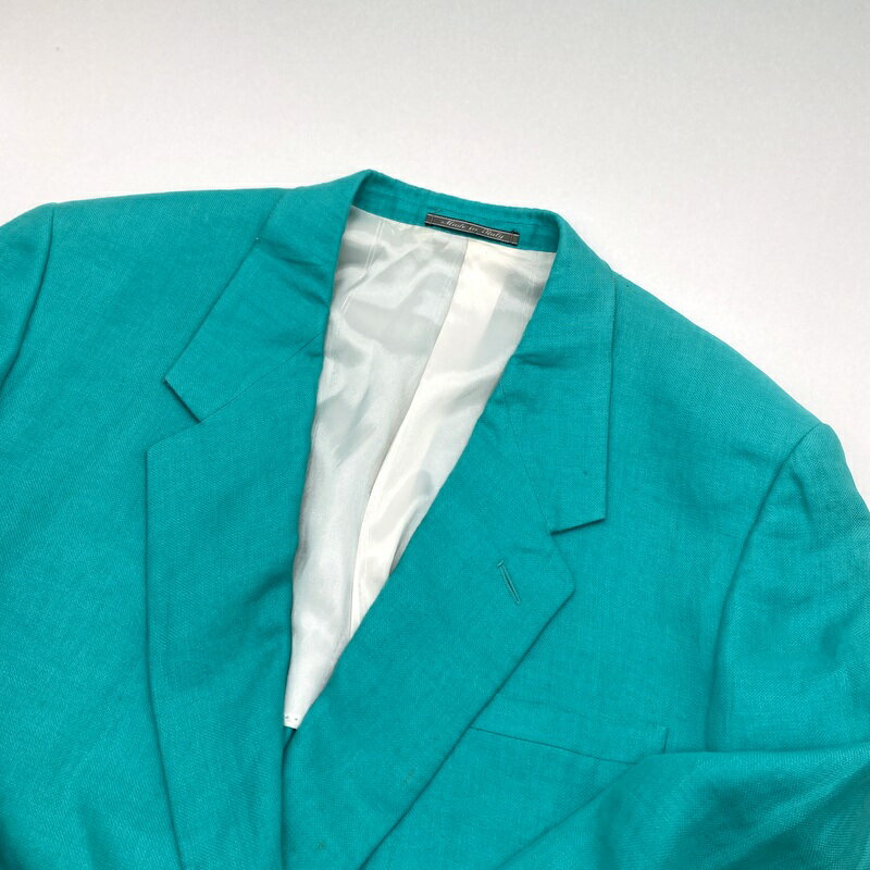 GIANNI VERSACE ジャンニヴェルサーチ ダブル テーラードジャケット 1538V0 メンズ XXLサイズ相当 グリーン アウター A14669◆