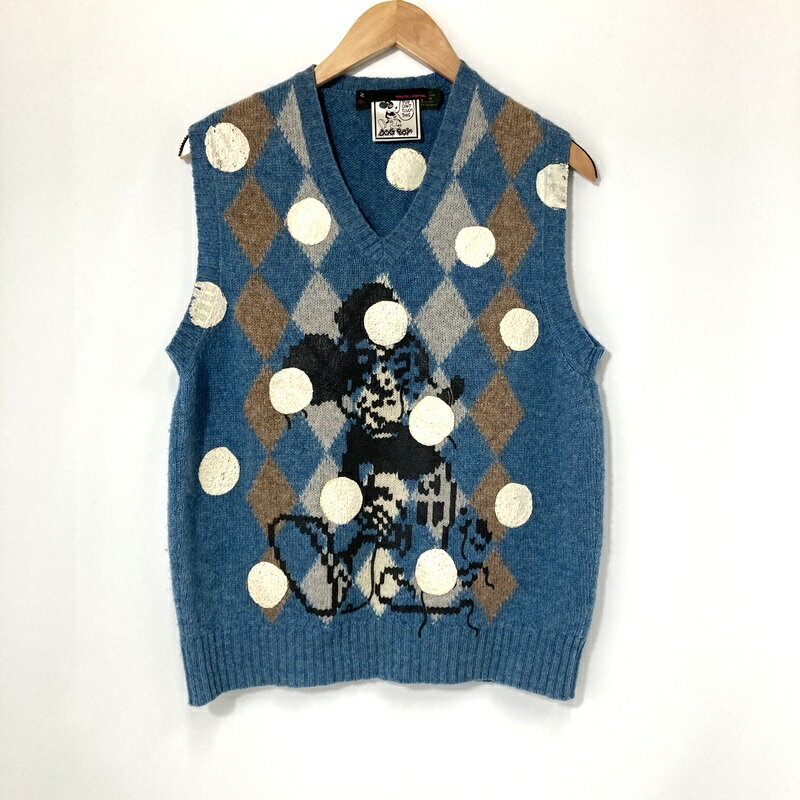 【中古】 ANALOGLIGHTING アナログライティング ベスト ニット メンズ Mサイズ ブルー系 トップス A14863◆(4)