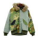 【中古】HYSTERIC GLAMOUR ヒステリックグラマー カモフラ 中綿ジャケット ブルゾン 0253AB17 メンズ Mサイズ カーキ系 アウター DM...