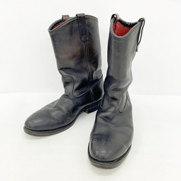 【中古】RED WING レッドウィング 2244 ペコスブーツ シューズ 90s メンズ サイズ9D ブラック 靴 DF16322■