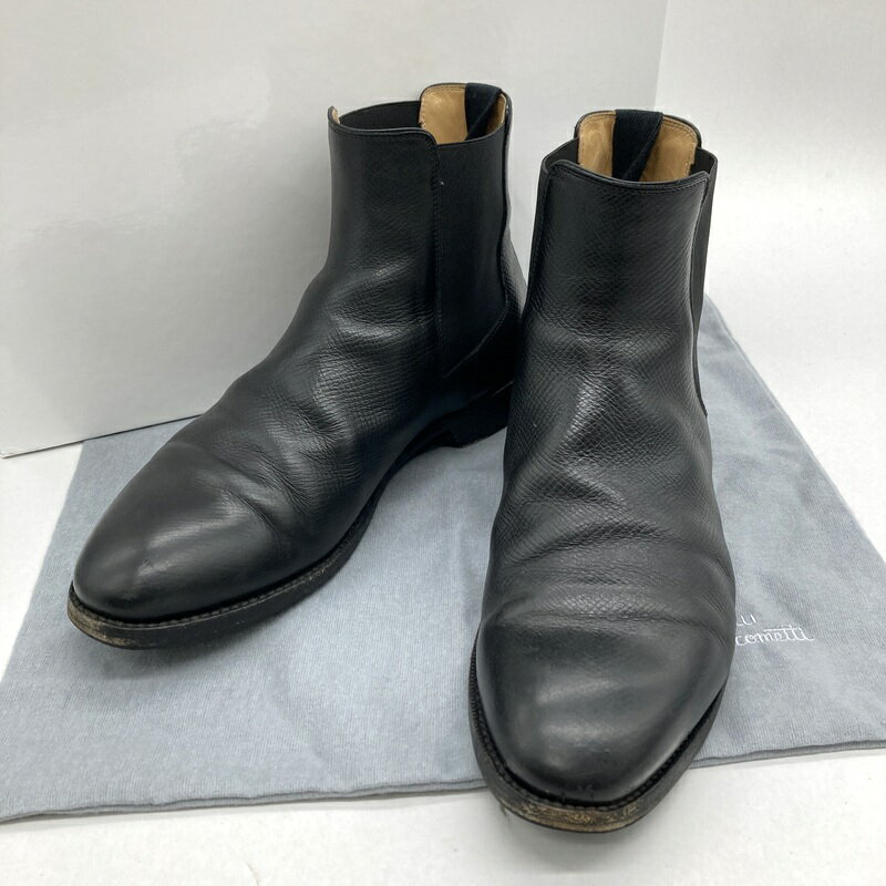 【中古】 F.LLI GIACOMETTI フラテッリジャコメッティ サイドゴアブーツ メンズ サイズ41 26cm相当 ブラック 靴 B15083◆