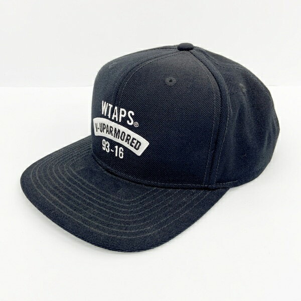 【中古】WTAPS ダブルタップス スターター ベースボールキャップ 帽子 ボウシ STARTER SNAPBACK CAP 161KUSRD-HT01 メンズ フリーサイズ ブラック 服飾 DF17240■