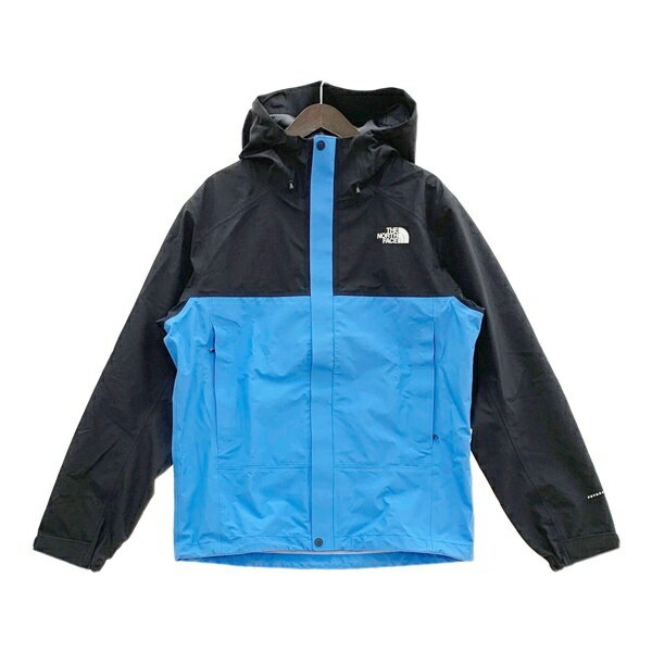 乐天商城 - 【中古】THE NORTH FACE ノースフェイス マウンテンパーカー ブルゾン FL DRIZZLE JACKET NP12314 メンズ Lサイズ ブルー ブラック アウター DM18456■