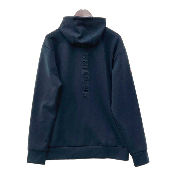【中古】 BRIEFING 3D ブリーフィング ゴルフ MS 3D LOGO PARKA 3Dロゴ パーカー ゴルフウェア メンズ Lサイズ ブラック アウター DM18722■