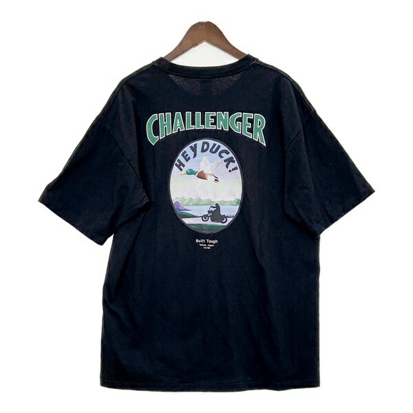 乐天商城 - 【中古】 CHALLENGER チャレンジャー HEY DUCK TEE 半袖Tシャツ カットソー メンズ Mサイズ ブラック トップス DM19202■