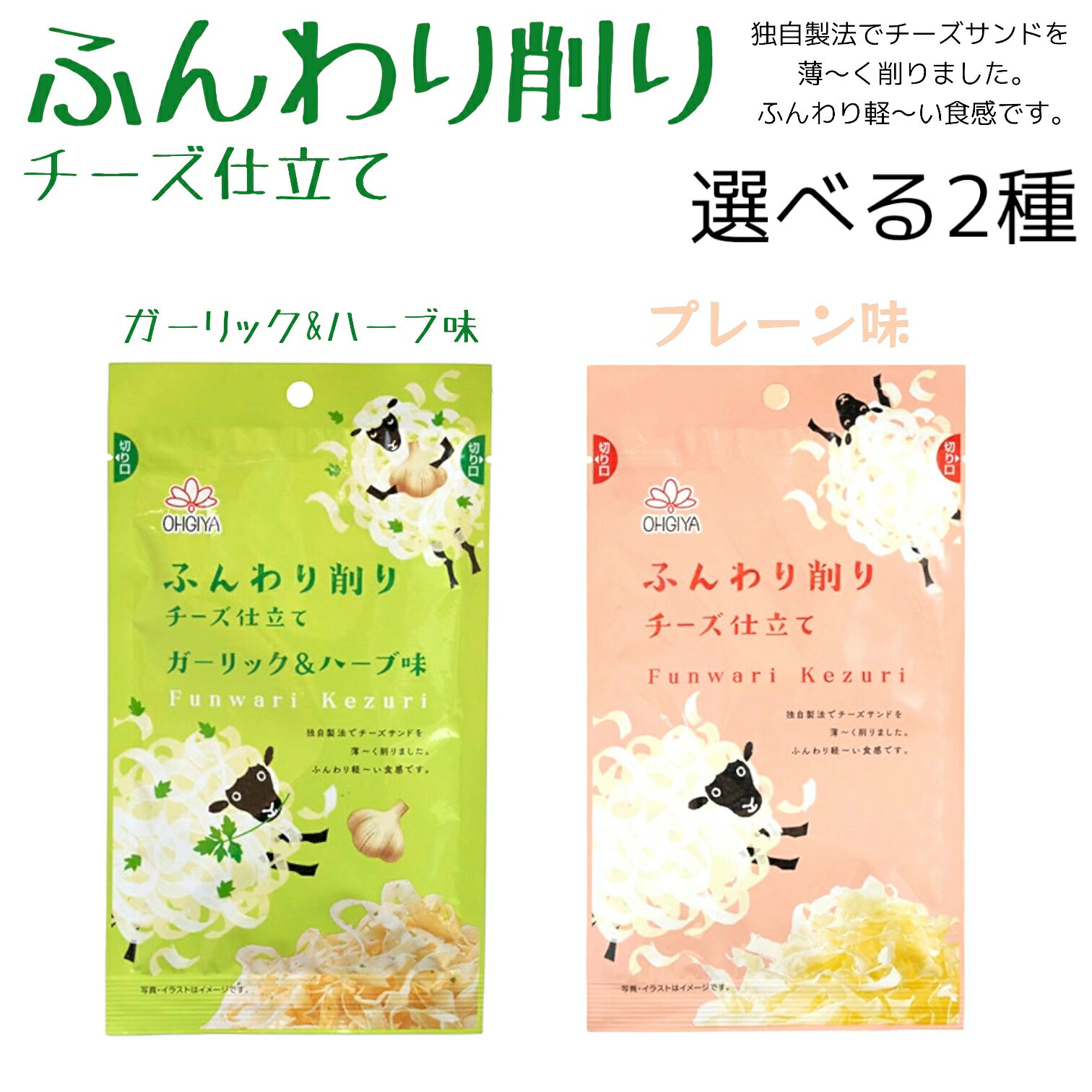 ふんわり削り チーズ仕立て 選べる2種（ガーリック＆ハーブ味 プレーン） 賞味期限2024年2月22日 日本もったいない食品センター ecoeat エコイート 通販 賞味期限切れ 賞味期限切迫 規格外 訳アリ 食品