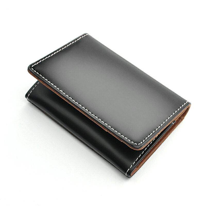 BEAMZ SQUARE メンズ カードケース 名刺入れ ブラックダイヤ 馬革 ホースレザー BZSQ-1735BK