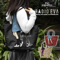 トートバッグ レディース/mis zapatos RADIO EVA コラボ EVANGELION エヴァンゲリオン パイロット×エヴァ ナイロン 2way トートバッグ 斜めがけ ショルダー ミスサパト ラヂオエヴァ ラジオエヴァ ブランド バッグ エヴァ レイ アスカ マリ 零号機 弐号機 仮設5号機