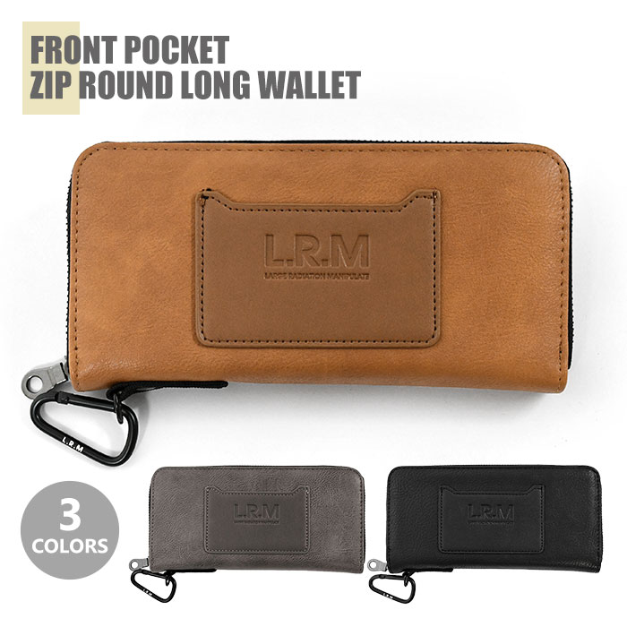 L.R.M フェイクレザー フロントポケット ラウンドファスナー 長財布 /子供 子供用 子ども こども キッ..