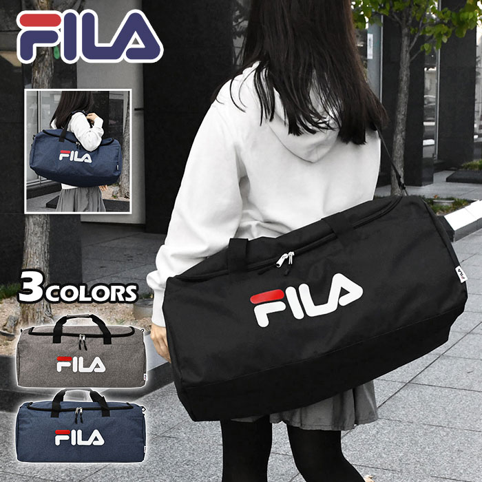 FILA フィラ ショルダーバッグ レディース 斜めがけ 大人 大きめ ナイロン おしゃれ 軽量 スポーティー/ ポリキャンバス 2way ボストンバッグ /ショルダー 軽い 通勤 通学 A4 無地 シンプル 旅…