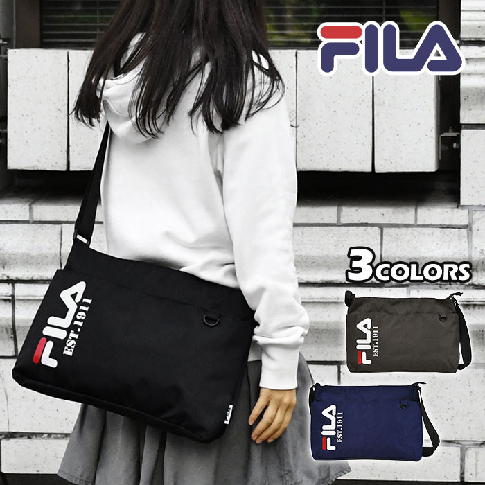 フィラ バッグ レディース FILA フィラ ショルダーバッグ レディース 斜めがけ 大人 大きめ おしゃれ 軽量 スポーティー/ ポリキャンバス /ショルダー 斜めがけバッグ バッグ ポケット たくさん ボトルホルダー 大きい 大容量 シンプル 無地 軽い オシャレ 通勤 通学 A4 旅行 ナイロン ブランド/