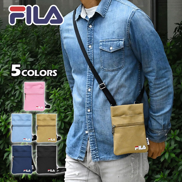 Rakuten - FILA フィラ 縦型 ミニショルダーバッグ ショルダーバッグ メンズ 斜めがけ かっこいい 小さめ ナイロン おしゃれ 軽量 スポーティー/ ポリキャンバス /スマホショルダー スマホショルダーバッグ スマホポーチ スマホポシェット 縦 オシャレ 大人 シンプル 軽い ブランド/