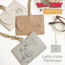 トムとジェリー パスケース 定期入れ グッズ レディース おしゃれ/ FLAPPER フラッパー フェイス ラテカラー /チェーン ストラップ 1枚 チャーム ...