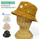 バケットハット レディース メンズ/ Strange Park ストレンジパーク コットン 恐竜 総柄 /軽い 軽量 帽子 ハット アドベンチャーハット サファ...