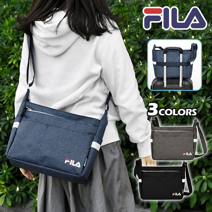 Rakuten - FILA フィラ ショルダーバッグ レディース 斜めがけ 大人 大きめ おしゃれ 軽量 スポーティー/ 杢調ポリキャンバス /小さめ 小さい ミニショルダーバッグ バッグ 無地 シンプル 軽い かわいい 可愛い オシャレ 大人 大人可愛い ポケット 多い 旅行 キャリーオンバッグ/