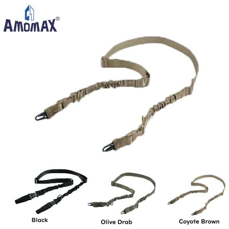 【ポイント20倍！7日12時迄】Amomax ナイロン ダブルポイント HKタイプ ヘビーデューティ用 クリップ付 スリング AM-DS03