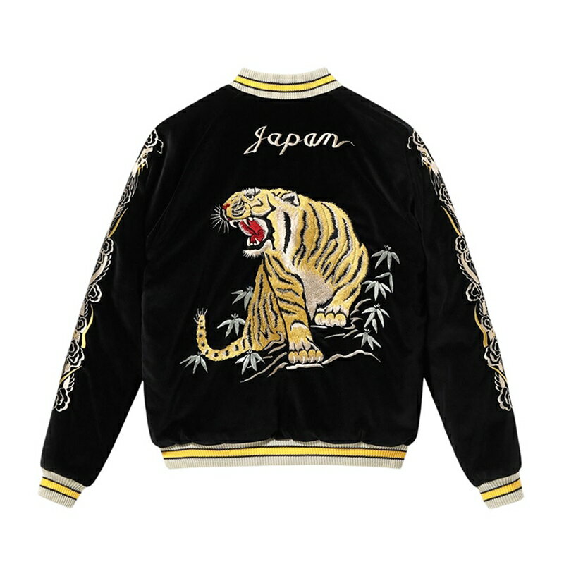 ビームスボーイ　スカジャン　リバーシブル　別珍　サテン　虎　刺繍　テーラー東洋 TAILOR TOYO テーラー東洋 スカジャン TT13839 『WHITE EAGLE & TIGER