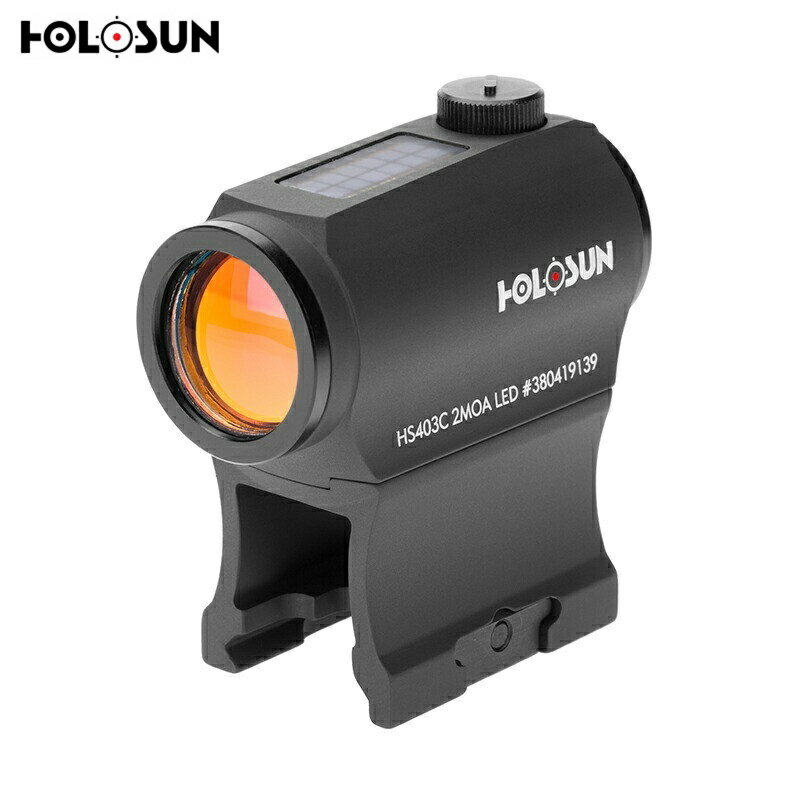 【63時間限定！3日9時迄ポイント2倍！】HOLOSUN HS403C Micro レッド ドットサイト ソーラーモデル ｜ サバゲー ダットサイト 送料無料