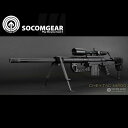 【24時間限定！25日 24時迄ポイント10倍！】SOCOMGEAR CHEYTAC M200 フルリアル刻印 6mmBB弾 排莢式 スナイパーライフル ボルトアクション ガスガン BK