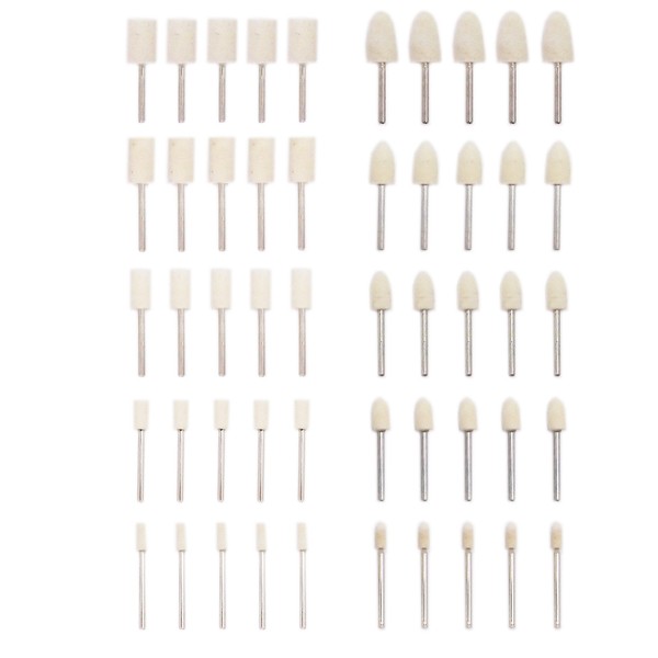 3ミリ軸 フェルトバフ 10種 50本セット