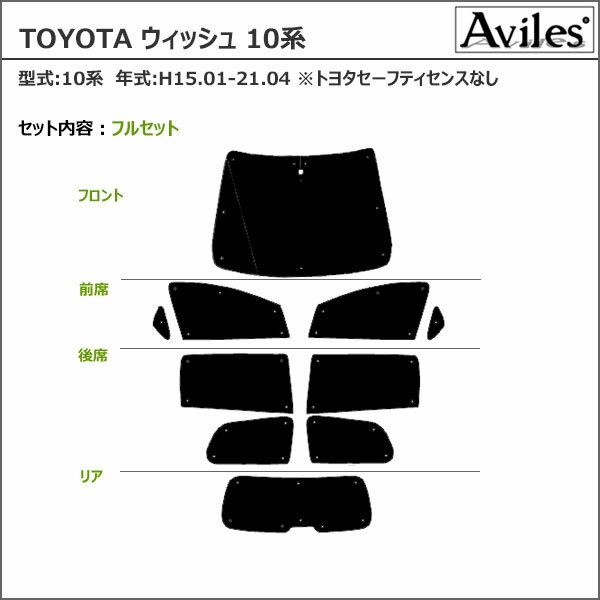 【P8倍 スーパーセール】【フルセット】 トヨタ ウィッシュ 10系 サンシェード [カーテン 車中泊 日除け 防寒 目隠し]【あす楽対応】