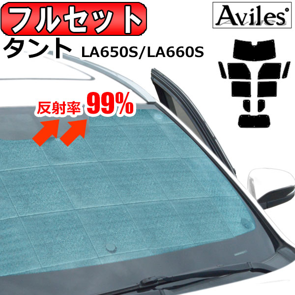 【P12倍 4日20時〜】【フルセット】 ダイハツ タント LA650S/LA660S サンシェード [カーテン 車中泊 日除け 防寒 目隠し]